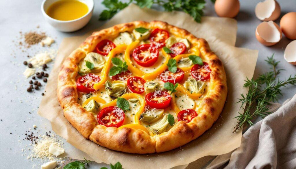 Torta salata peperoni e carciofi: croccante fuori, morbida dentro