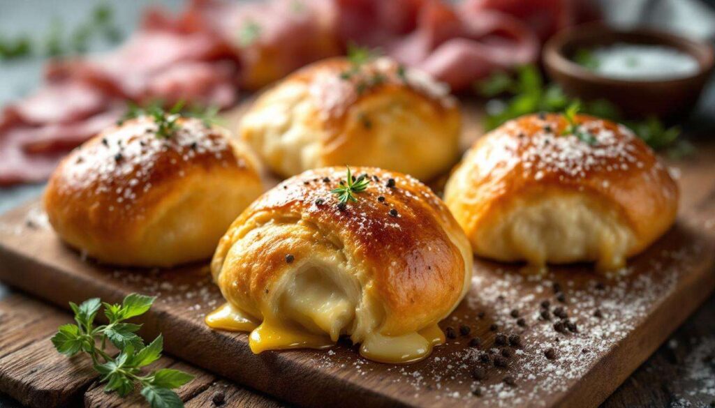 Girelle salame e scamorza: rustici di pasta pizza croccanti e filanti