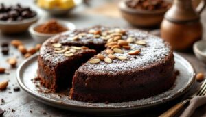 Torta fondente cioccolato e caffè: il segreto della farina di mandorle per un dolce senza glutine morbidissimo.