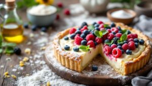 Crostata ricotta e frutti di bosco: crema morbida e frolla all’olio