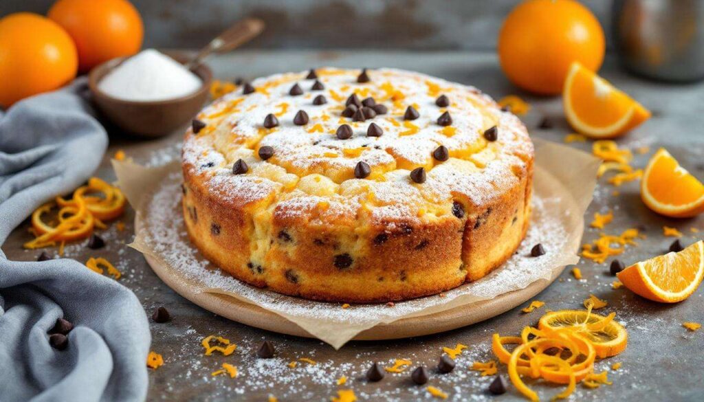 TORTA da COLAZIONE Arancia e gocce di cioccolato sofficissima