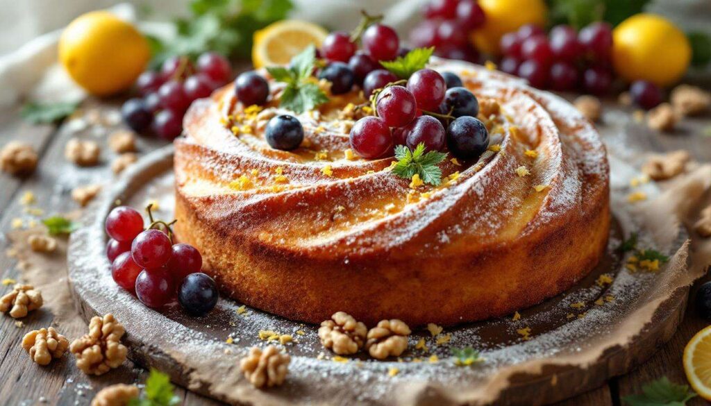 Ciambella all’uva e noci: soffice e umida, si prepara tutta in una ciotola