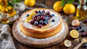 Torta all’uva soffice e profumata al limone: facile, con acini succosi