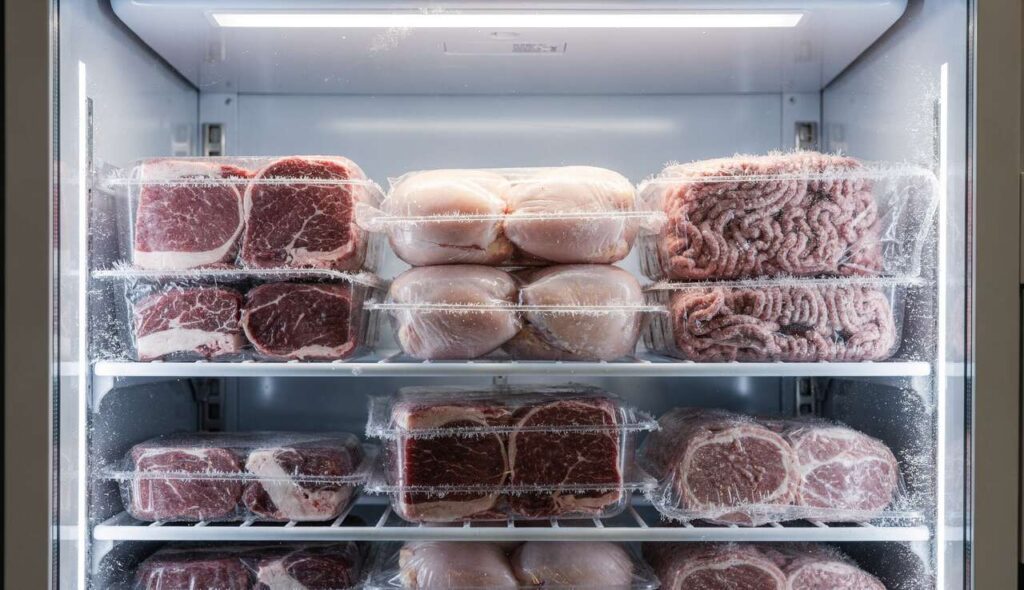 Carne congelata: il tempo massimo di conservazione sicura secondo gli esperti