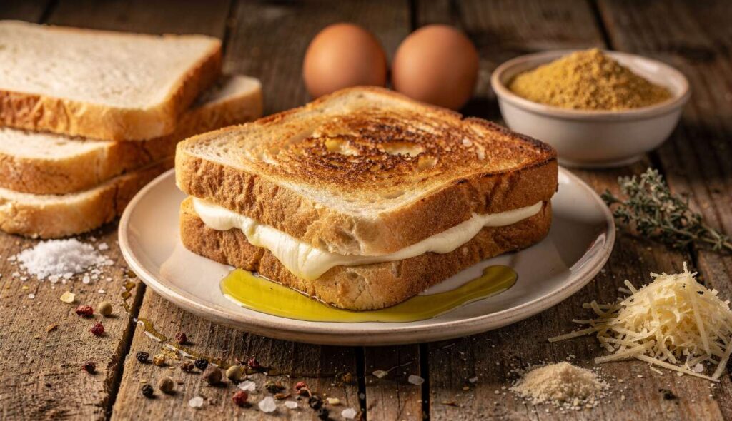 Mozzarella in carrozza al forno: croccante fuori e filante senza friggere