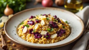 Risotto al radicchio: la mantecatura perfetta per un primo piatto elegante e di stagione