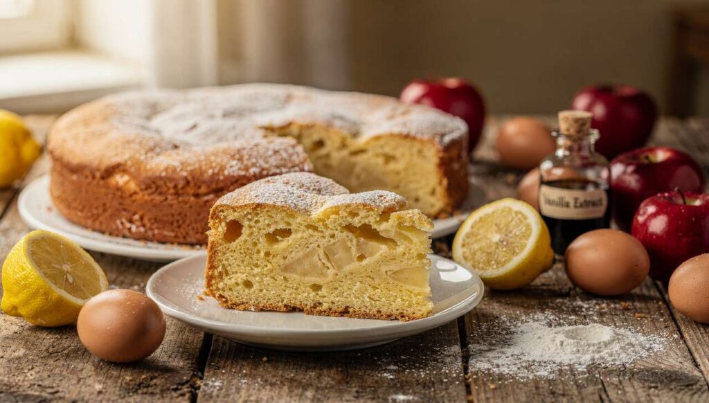 TORTA di MELE Soffice al Limone ricetta semplice del dolce altissimo fatto in casa